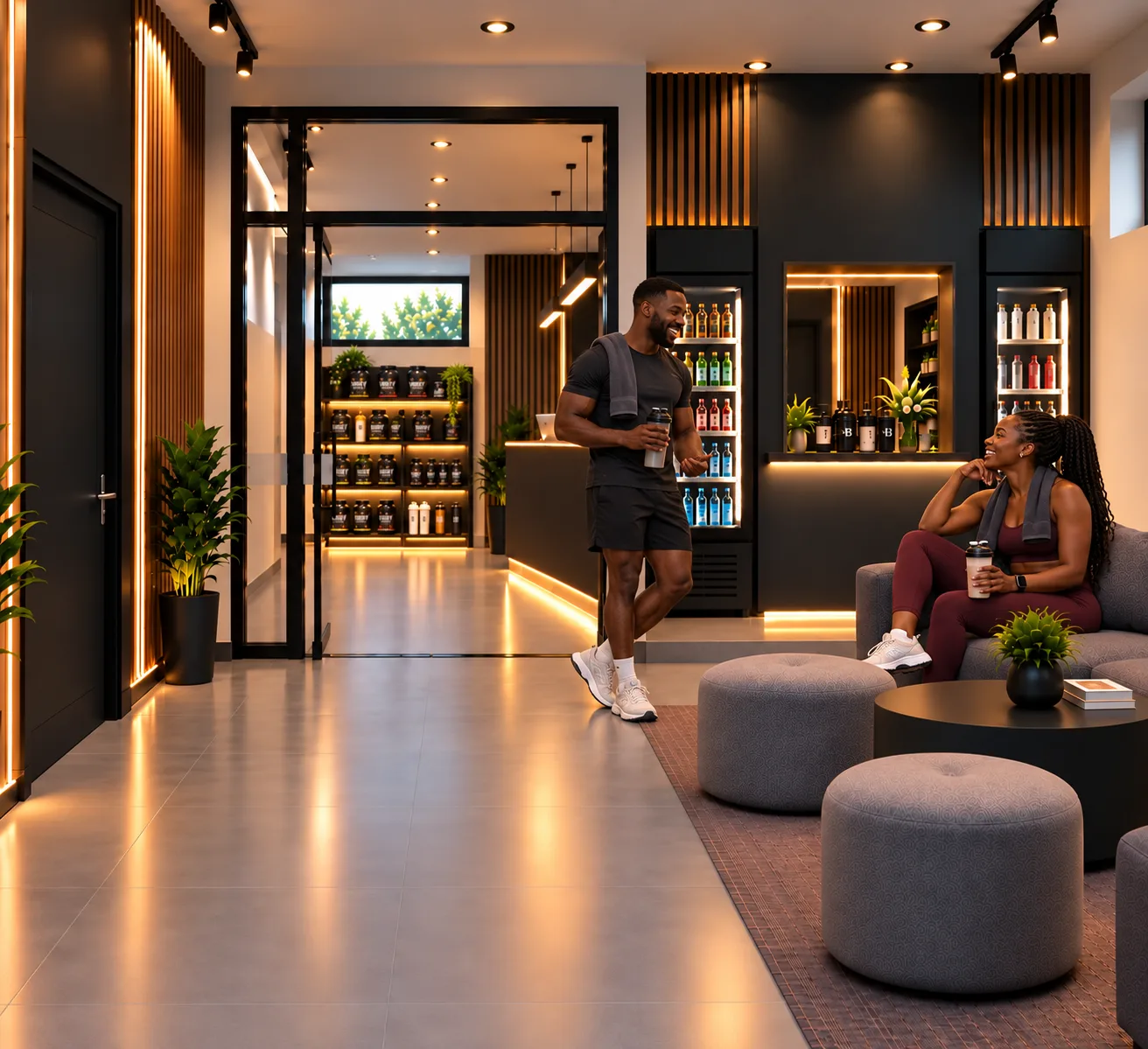 Branch members relaxing in the lounge
